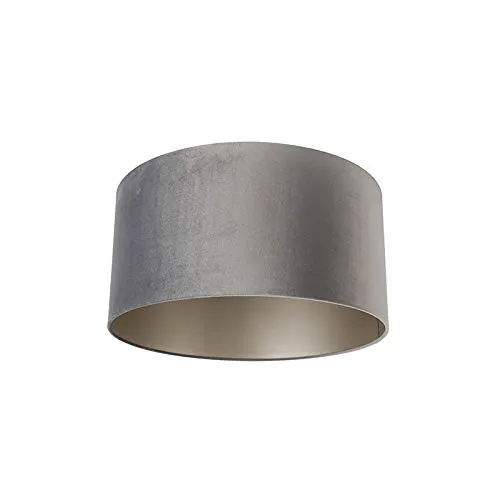 QAZQA Klassisch I Antik Velours Lampenschirm grau 50I50I25 in grau von QAZQA