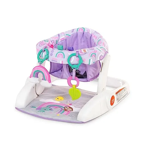 Bright Starts Sitzlernsitz mit 2 Positionen für Babys mit Spielzeug, Unisex, 4-12 Monate, Lila Paradies