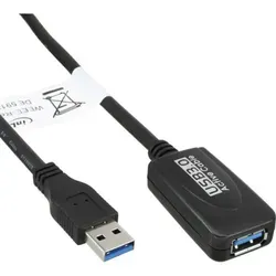 InLine® USB 3.2 Gen 1 Aktiv-Verlängerung 5m - USB-Kabel & Adapter, verlängert USB-Signale aktiv um 5m für optimale Datenübertragung und Flexibilität.