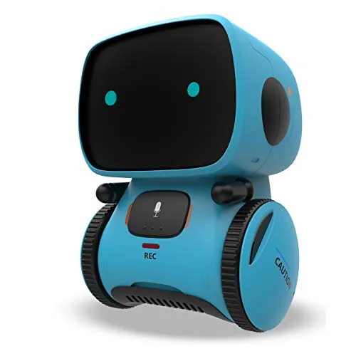 REMOKING King Interaktiver Lernroboter für Kinder, Sprechender Roboter mit Musik, Tanz & LED-Augen, Touch- & Sprachsteuerung, Lernspielzeug Geschenk für Jungen ab 3 Jahren (Blau)
