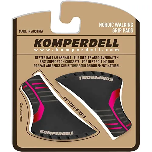 Komperdell Nordic Walking Gummipuffer schwarz/pink vulkanisiert