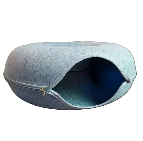 Katzenhöhle Katzenbett Tierheim Tierhöhle SIMIT mit Reißverschluss Katzentunnel Rund Filz