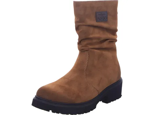 RIEKER Winterstiefelette 42, hellbraun used - Wanderschuhe mit slouchy Schaft und Innenreißverschluss, ideal für Komfort und Stil in der kalten Jahreszeit.