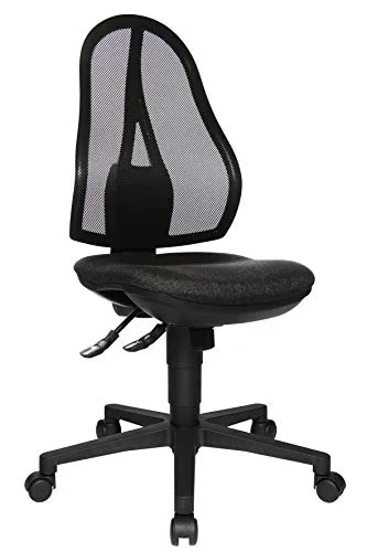 Topstar Open Point SY Bürostuhl - Bequemer Bandscheibensitz - Bürostuhl mit atmungsaktiver Rückenlehne und individuell einstellbarer Synchronmechanik für optimale Beckensupport. Ideal für lange Sitzzeiten, Made in Germany.