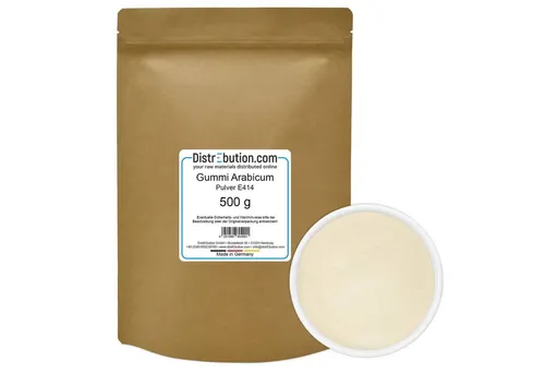 DistrEbution Backzutat Gummi Arabicum E 414 - Verdickungsmittel Stabilisator Gum Arabic, 500 g