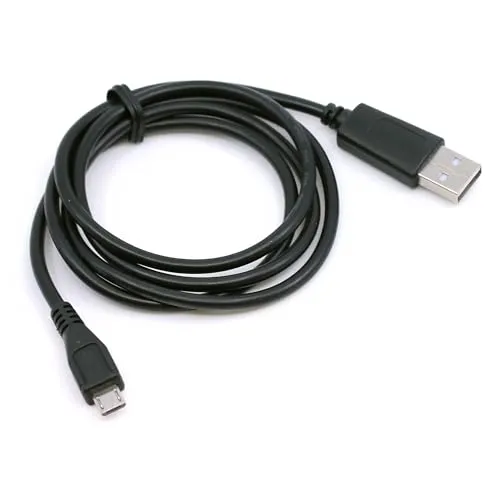 USB Datenkabel kompatibel mit Garmin DriveLuxe 50 LMT-D, DriveLuxe 51 LMT-S, Fleet 770, Fleet 780, Fleet 790 Navigationsgerät Micro-USB 1m Daten Kabel OTB mit mungoo Displayputztuch
