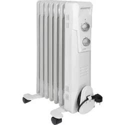 Clatronic Ölradiator RA 3735 - Effiziente mobile Heizung mit 7 Rippen, 1500 Watt und 3 Leistungsstufen für individuelle Wärmeinstellungen, sicher und platzsparend