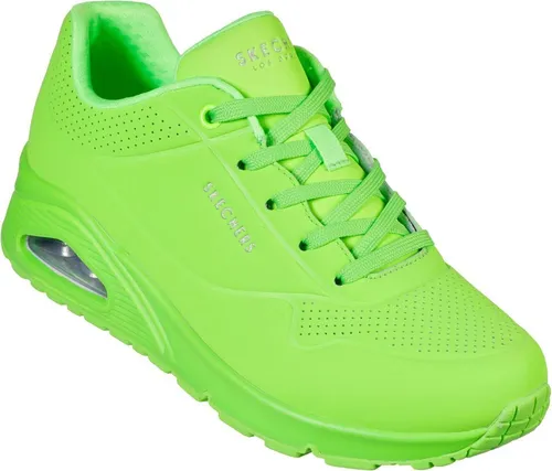 Skechers Damen Uno Night Shades Sneaker, Grün, 38 EU - Damen-Sneaker mit verdecktem 2,5 cm Absatz, aus hochwertigem Durabuck für optimalen Komfort und Flexibilität, ideal für den Alltag.