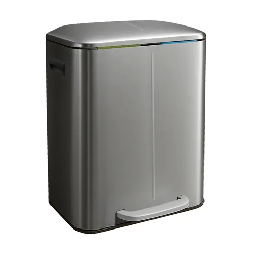 Mülleimer Mülltrennsystem Doppelmülleimer - Praktischer Doppelmülleimer mit 2 Fächern für effiziente Mülltrennung in der Küche. Ideal für allgemeine Abfälle, Papier, Plastik und Speisereste.