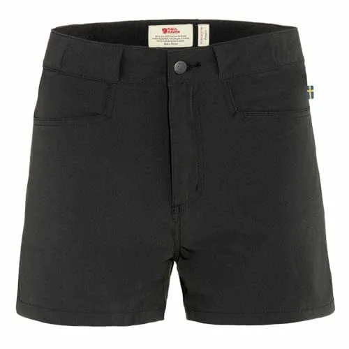 Fjällräven High Coast Lite Shorts Damen - Schwarz, Größe 34 - Leichte und atmungsaktive Outdoorshorts für Damen, ideal für Wanderungen und Outdoor-Aktivitäten, mit schnelltrocknendem Material für höchsten Komfort.