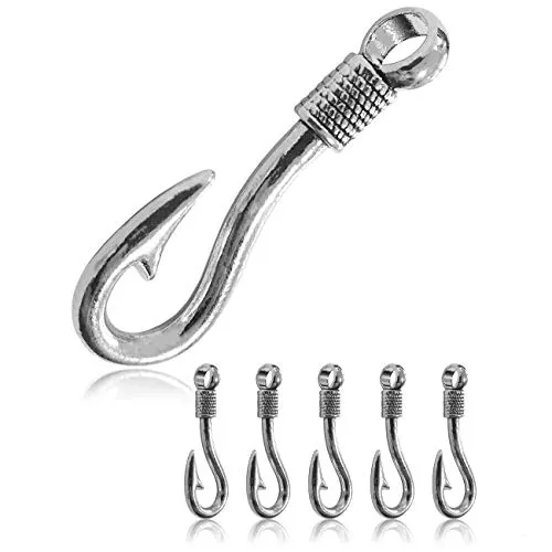 Anker-Verschluss für Armband im 5er Set, Haken Verschlüsse, Anhänger für Kette, ideal für Paracord 550 oder Leder