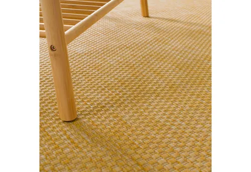 KADIMA DESIGN Teppich Unifarben Gelb, 60x100 cm, schmutzabweisend - Eleganter Kurzflor-Teppich in Gelb (60x100 cm) für jeden Raum. Hergestellt aus 100% Polypropylen, pflegeleicht und robust – ideal für stark frequentierte Bereiche.