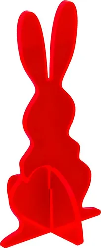 Elliot Wanddekoobjekt Elliot Lichtzauber Hase 3D stehend 20 cm rot