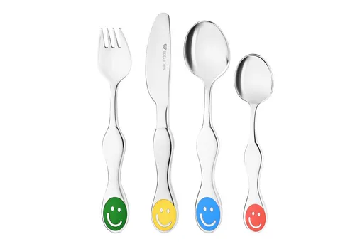 GRÄWE Kinderbesteck GRÄWE Kinderbesteck 4-teilig SMILE, Edelstahl 18/0