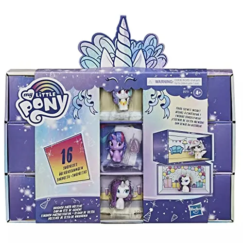 Hasbro My Little Pony Unicorn Party Present Mini Figure 12-Pack - Tierfiguren für Kinder - Enthält 12 Pony-Figuren mit speziellen Party-Designs und 8 Zubehörteilen für unvergessliche Einhornpartys!