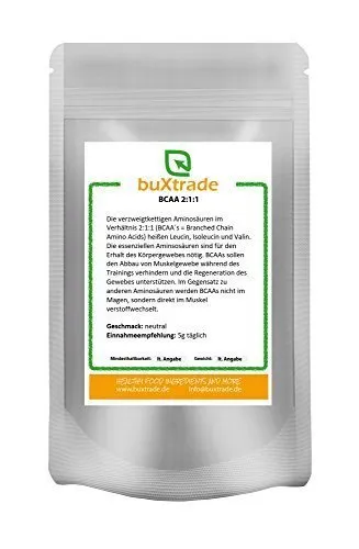 g BCAA | 2:1:1 | geschmacksneutral | L-Leucin | L-Isoleucin | L-Valin | Muskelaufbau |1 kg 2 x 500