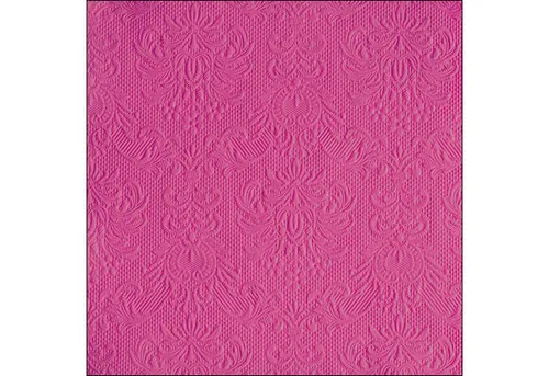 Ambiente Luxury Paper Products Papierserviette, Servietten Papier 33x33cm Elegance geprägt 15 Stück Pink
