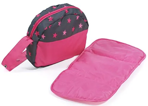 Bayer Chic 2000 853 82 Wickeltasche, Puppen-Zubehör, Sternchen pink