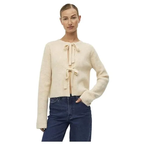 Object Female Strickjacke Kurzer Wollgemisch - Strickjacken für Damen, eleganter kurzer Cardigan aus hochwertigem Wollgemisch für optimalen Tragekomfort und Stil.