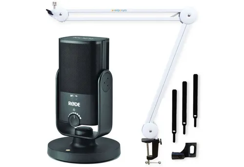 RØDE Mikrofon Rode NT-USB MINI USB-Mikrofon mit Mikrofonarm Weiss