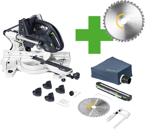 Festool Akku-Kapp-Zugsäge KAPEX KSC 60 Master Edition - Sägen mit Akku-Power für präzise Kappschnitte bis 60 Grad Gehrungswinkel und 46 Grad Neigungswinkel – ideal für Profis und Heimwerker.