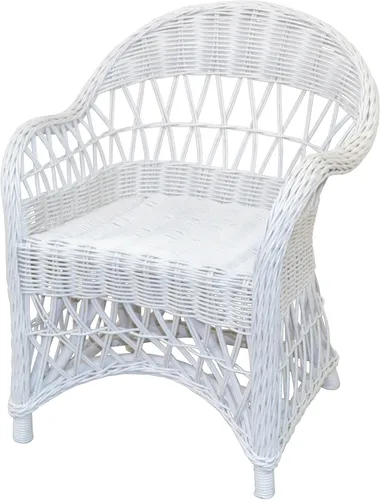 HOFMANN LIVING AND MORE Relaxsessel weiß, handgeflochten in weiß von Hofmann Living And More