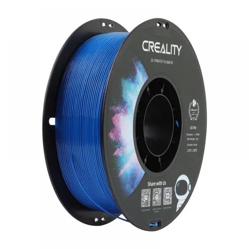 Creality TPU Filament 1.75 mm - Blau, 1000 g - 3D Filament aus hochwertigem TPU, flexibel und ideal für präzise Drucke von elastischen Objekten.