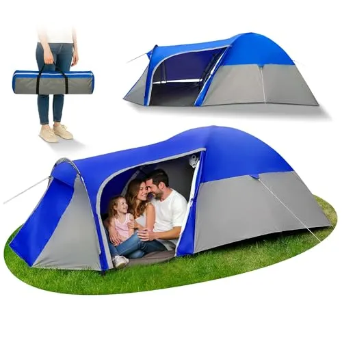 Campela Zelt 3 Personen – Wasserdichtes und schnellaufbauendes Igluzelt - Kuppelzelt für 3 Personen: Ideal für Festival, Trekking oder Camping, bietet es schnellen Aufbau, Mückenschutz und hohe Wetterfestigkeit.