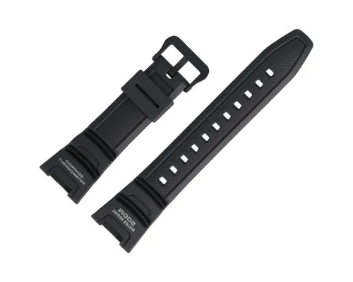 CASIO Uhrenarmband 24mm Kunststoff Schwarz für SGW-100 - Uhrenarmband aus strapazierfähigem Kunststoff, 24mm breit und ideal für die CASIO SGW-100. Langlebig und komfortabel für den täglichen Gebrauch.