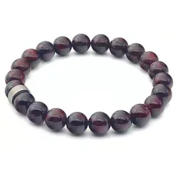 LAVISA Armband Echte Edelstein Perlen in rot von LAVISA