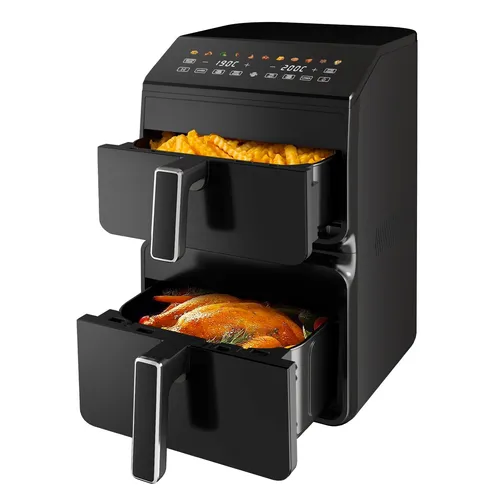 PORTREEN XXL Doppel Heißluftfritteuse  Airfryer 11L Digital Fritteuse 1500W