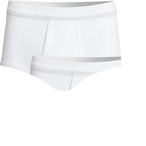 con-ta Herren-Slip 2er-Pack Doppelripp weiß Größe 5