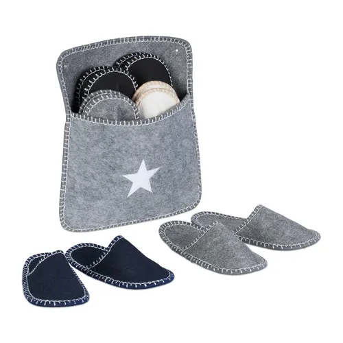 Gästehausschuhe 6 Paar Filzpantoffeln Gästepantoffeln Hausschuhe Set Filzschuhe