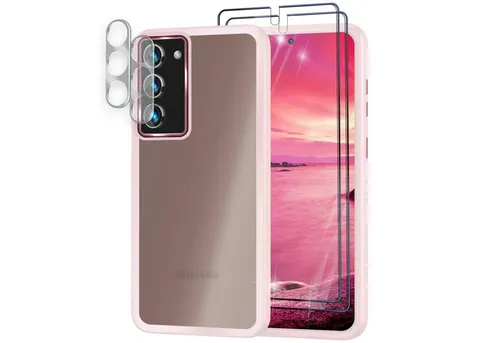 Nalia Smartphone-Hülle Samsung Galaxy S23 Plus 16,8 cm (6,6 Zoll), Hybrid Hülle Semi-Transparent Matt / 2x Display- & Kameraschutz / Case