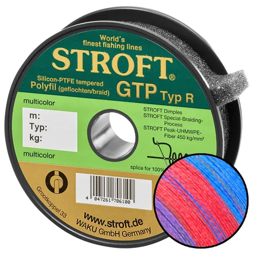 Produktbild STROFT GTP Typ R Geflochtene Schnur 100m Multicolor R7-0,300mm-18kg