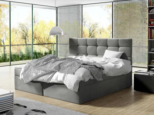 MIRJAN24 Boxspringbett Luanda mit Bettkästen - Boxspringbett Luanda 160x200 cm, mit zwei praktischen Bettkästen für die Bettwäsche und Bonellfederkernmatratze für optimalen Schlafkomfort.