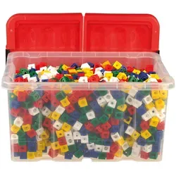 Klassensatz Steckwürfel, 1.000 Stück in stabiler Stapelbox