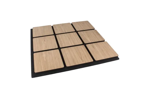 tktrading24 Wandpaneel Akustikpaneel mit Holzfurnier Bright Teak
