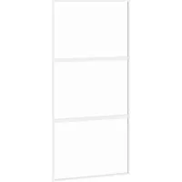 vidaXL Schiebetür Weiß 102,5x205 cm - Modernes Design aus Hartglas - Türen mit einem stilvollen Übergang und langlebigem Hartglas. Geräuschloses Öffnen dank Türdämpfer, ideal für helle Wohnräume.