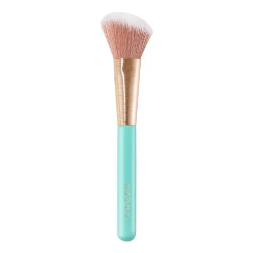 Sweed Angled Blush Brush - Abgewinkelter Rougepinsel - Make-up & Haarpflege: Handgefertigter Pinsel aus ultraweichen Synthetikborsten für perfektes Auftragen von Blush, Bronzer und Highlighter.