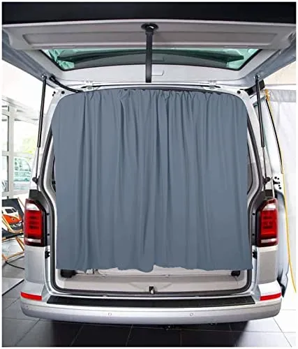 Produktbild BREMER SITZBEZÜGE Heckklappe Flügeltür Kofferraumabdeckung Sonnenschutz Gardinen Vorhang kompatibel mit Peugeot Boxer ab 2006-2014 in Grau