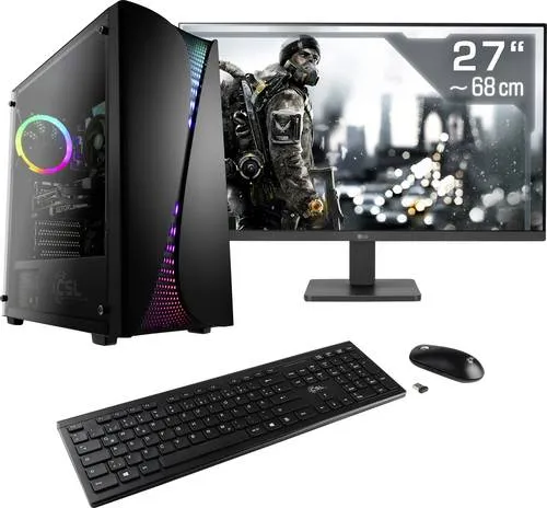 CSL Computer Gaming PC M11460H 68.6cm (27 Zoll) Full HD AMD Ryzen 5 5600 16GB RAM 1TB SSD Nvidia GeForce RTX 3050 6GB GDDR6 Win
