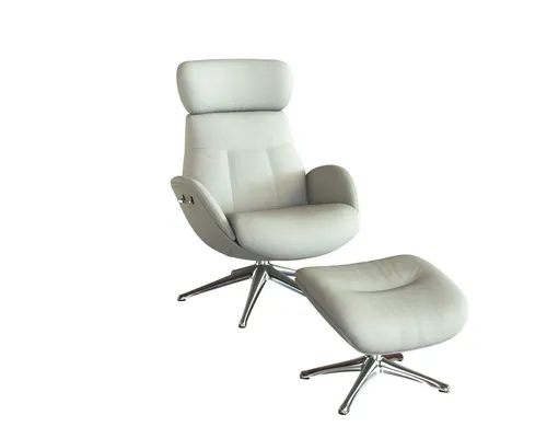 FLEXLUX Relaxsessel Elegant, Funktionssessel, verstellbarer Rücken- und Kopfstütze, Premium Komfort, Rücken- und Kopfteilverstellung, Drehbar, Fuß Alu