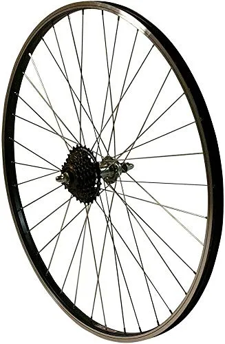 Redondo 24 Zoll Hinterrad Kasten Felge Schwarz + 7 Fach Kranz