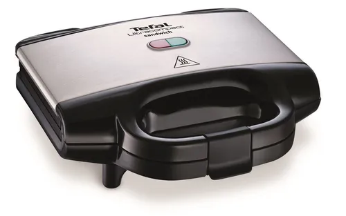 Tefal Ultracompact Sandwichmaker - Sandwichmaker mit 700 W, kompakt und ideal für schnelle Snacks in der Küche, schwarz und aus Edelstahl.