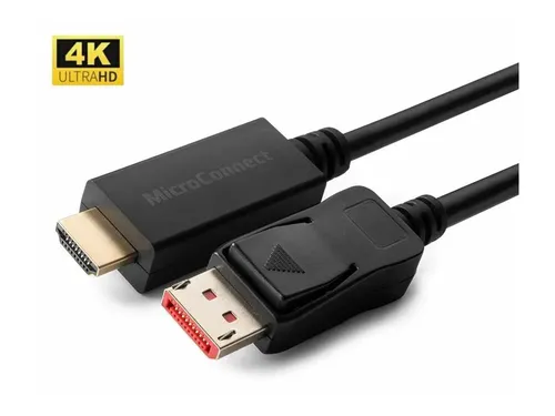 MicroConnect DisplayPort zu HDMI Adapterkabel 1 m - Hochwertiges 1 m Adapterkabel von DisplayPort zu HDMI mit Dreifachisolierung. Ideal für brillante 4K 60 Hz Bildqualität und zuverlässige Verbindung in Heimkino-Setups.