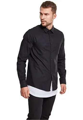 Urban Classics TB297 Checked Regular Fit Herren Freizeit Hemd,Mehrfarbig (blk/blk), Medium