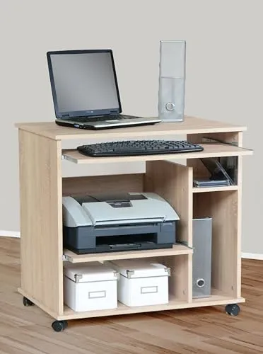 Möbeldesign Team 2000 GmbH Computertisch auf Rollen, in Sonoma Eiche sägerau 1169-1