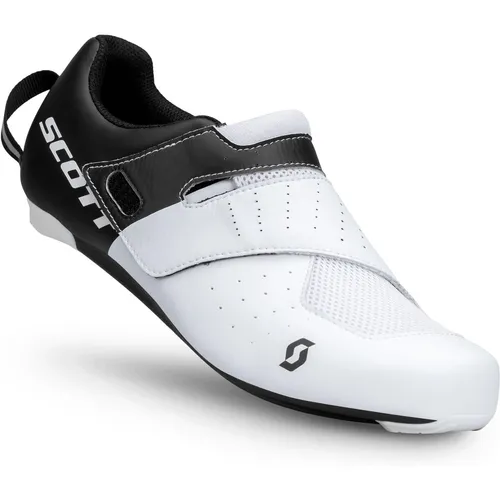 Scott Shoe Road Tri Sprint black/white (1007) 40.0 - Rennradschuhe für Herren & Unisex, ideal für Triathleten mit schnellem Klettverschluss und Steifigkeits-Index 8 für optimale Kraftübertragung.
