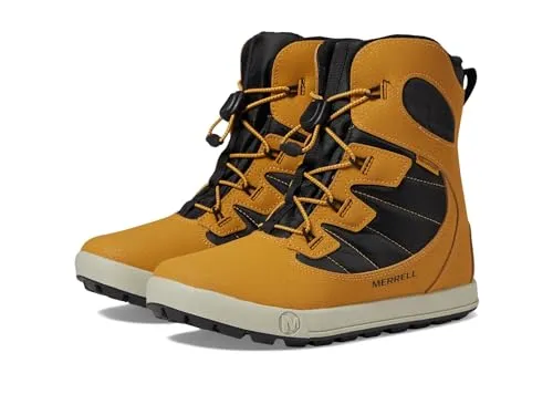 Merrell Winterstiefel Snow Bank 4.0 WTRPF - Wanderschuhe für Kinder, wasserdicht und bis -25 °F warm, mit innovativem ZipTrek-Verschluss für einfaches An- und Ausziehen.